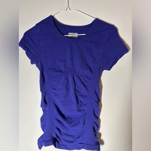 athleta purple ruched top size xs - Picture 2 of 3